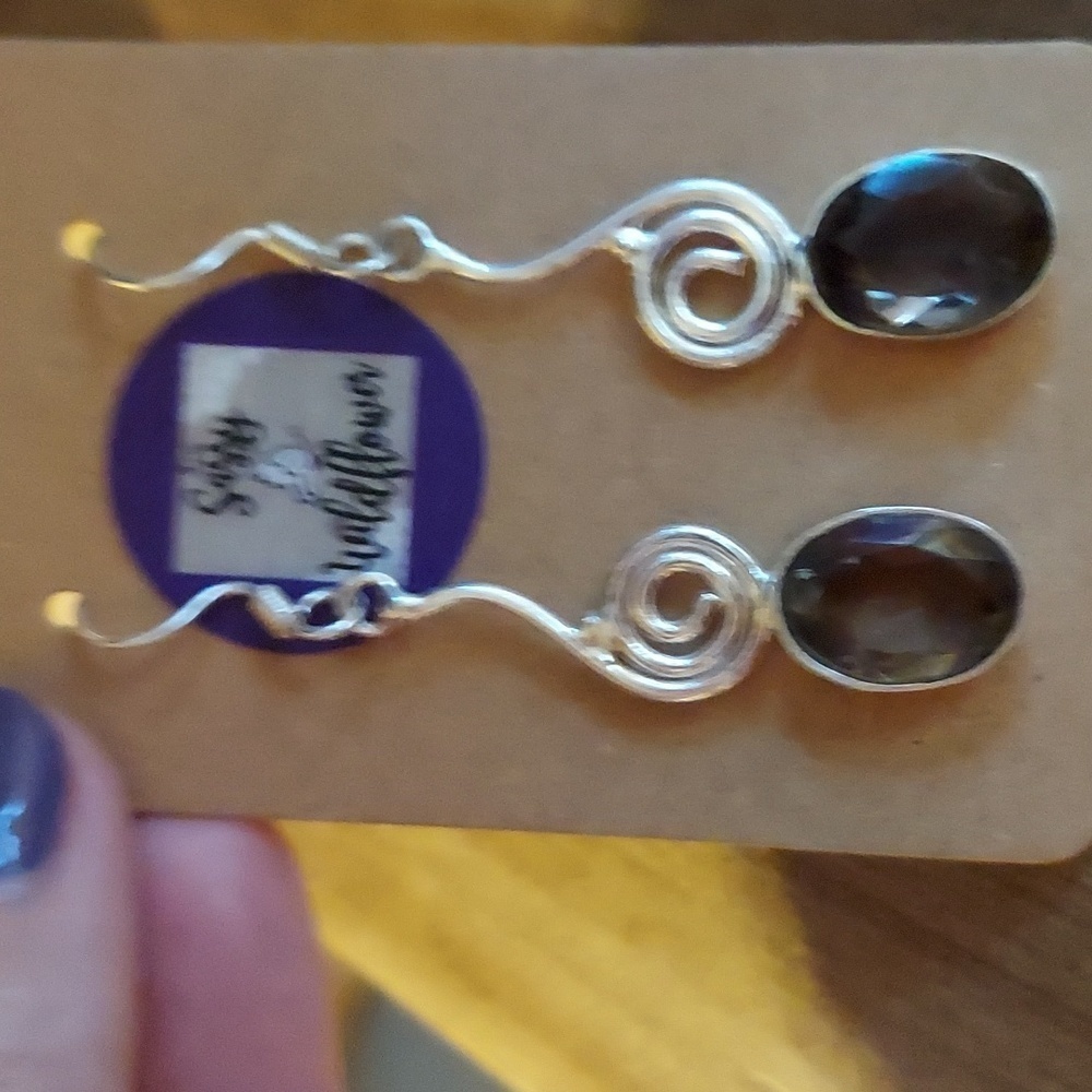 SMOKY Topaz Sterling Silver Earrings